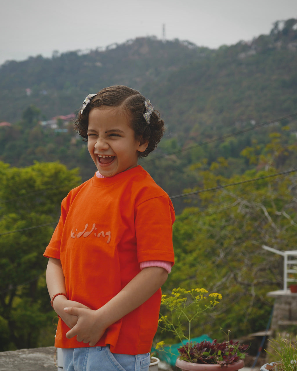 Kidding Essentials Tee — Orange