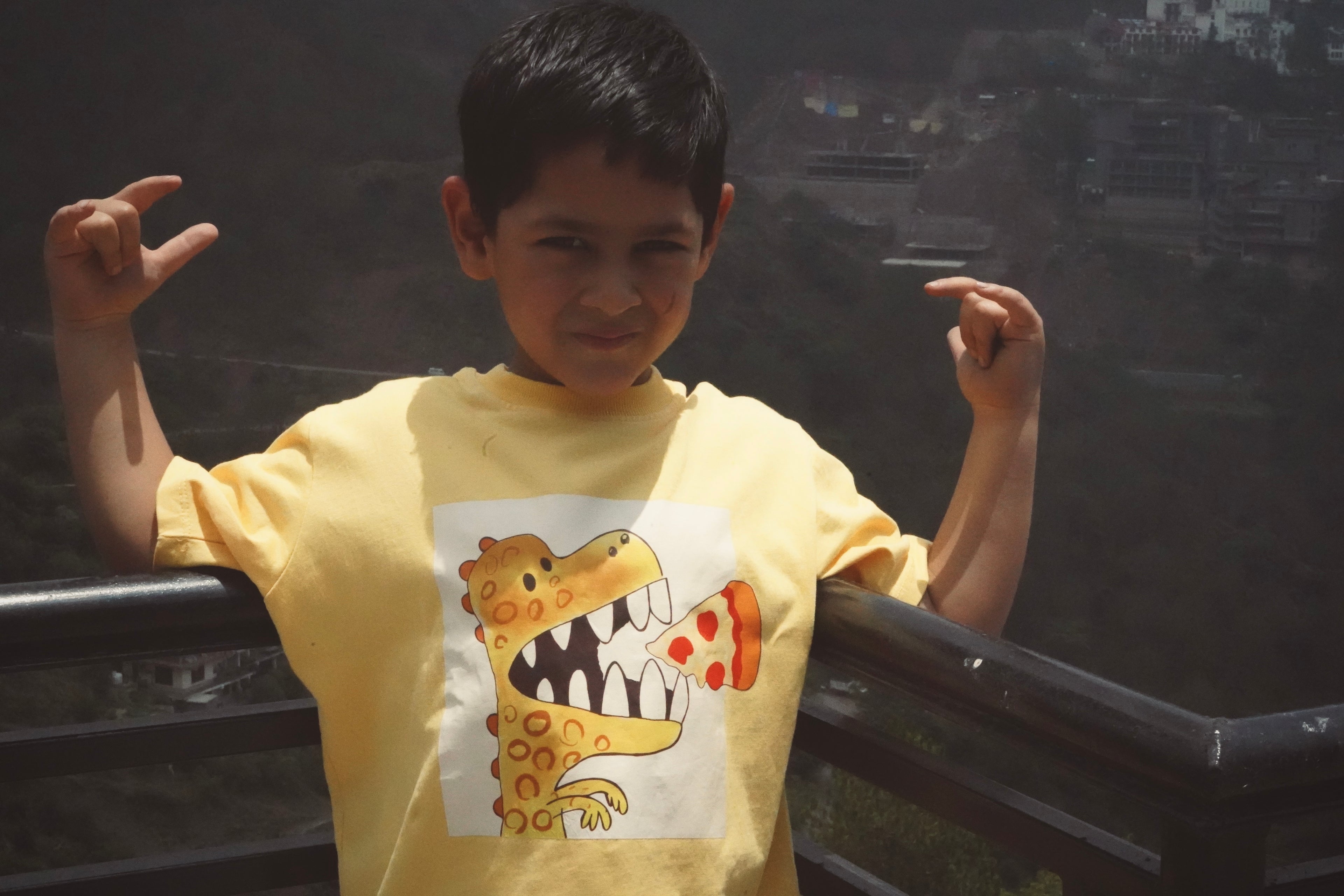 Dinosaur × Pizza Tee